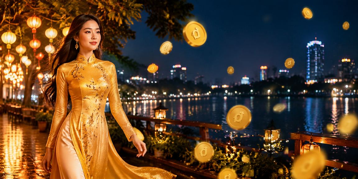 Không gian giải trí casino hiện đại tại Hà Nội với trang phục áo dài truyền thống