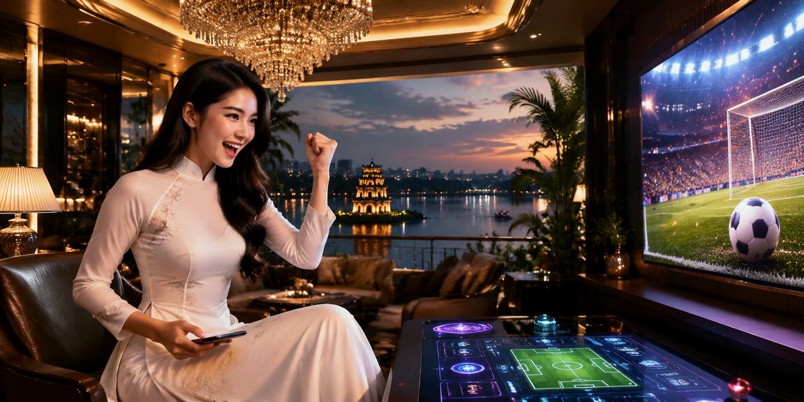Người chơi esports đặt cược trực tuyến trong không khí Hà Nội mang nét áo dài